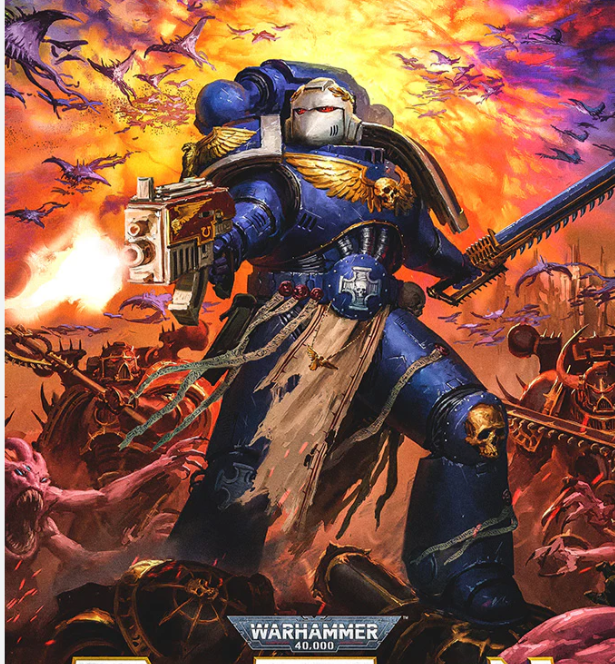 Cover art for Warhammer 40k universe, a warhammer 40 k scenario on AI Dungeon