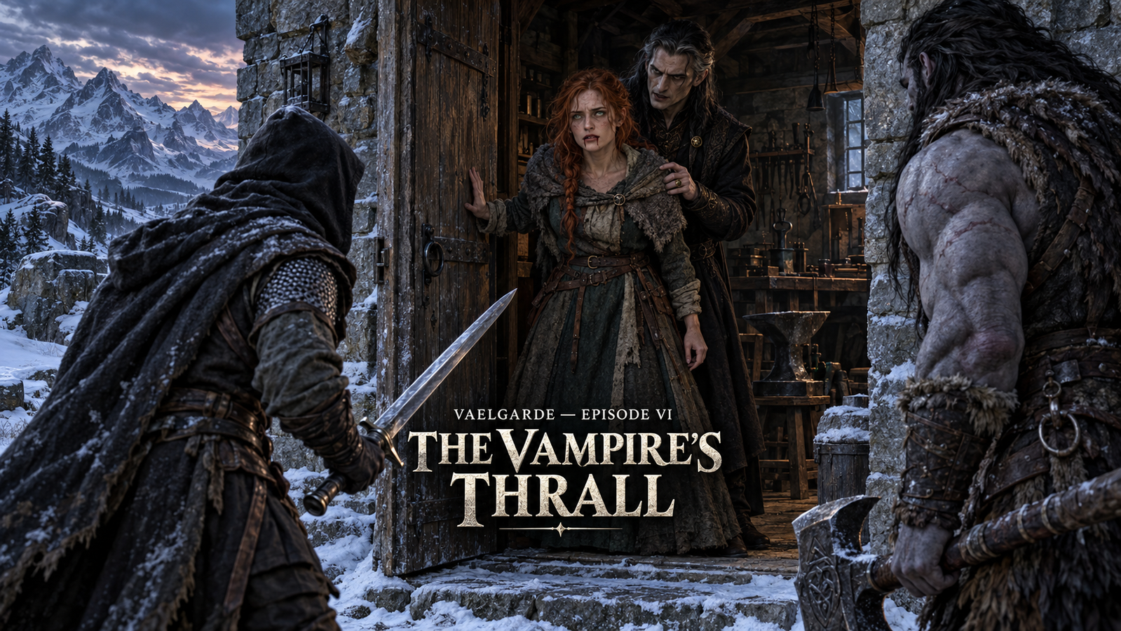 Cover art for The Vampire's Thrall, a vaelgarde scenario on AI Dungeon