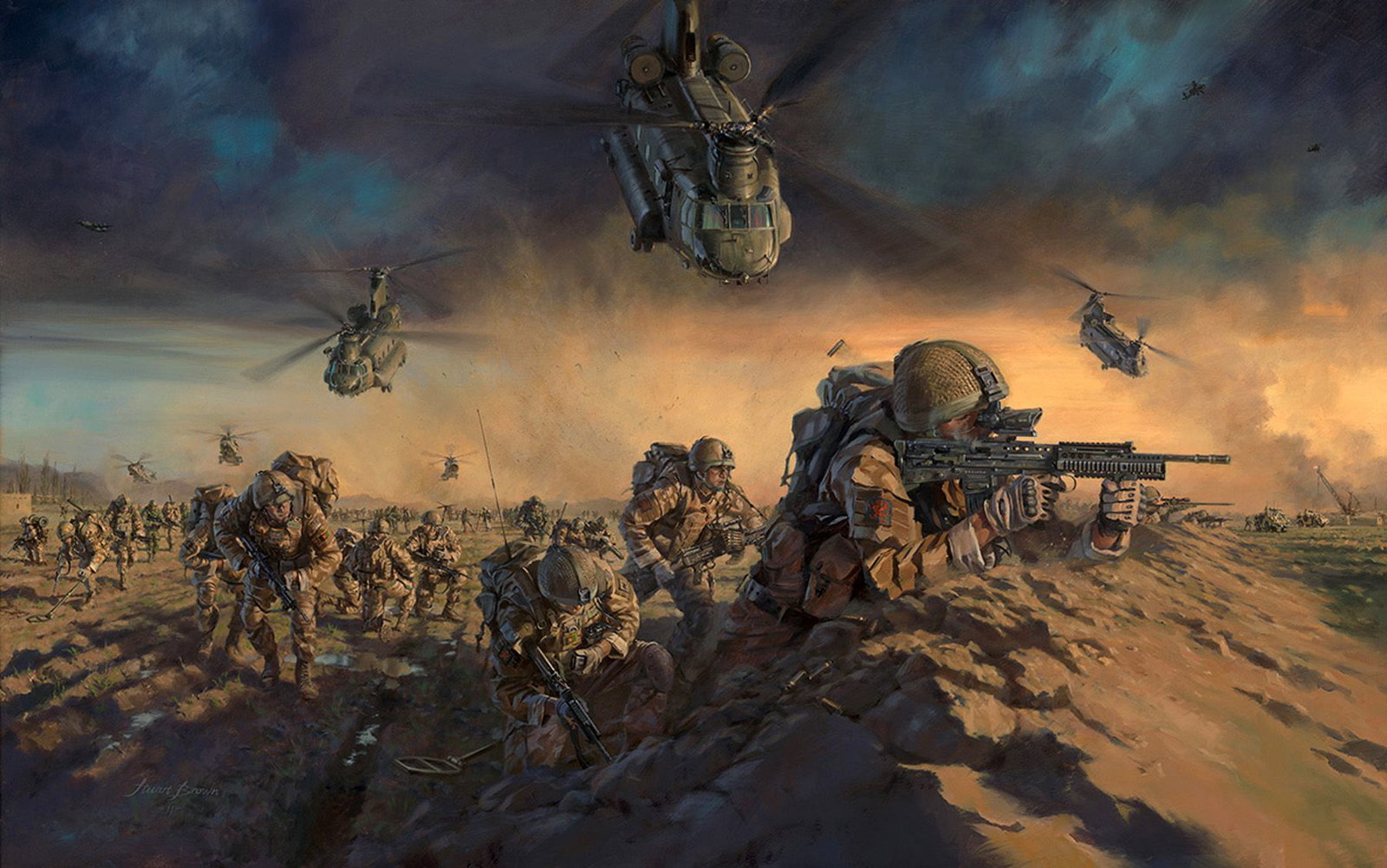 Cover art for WWZ: Battle for Britain, a military zombie war scenario on AI Dungeon