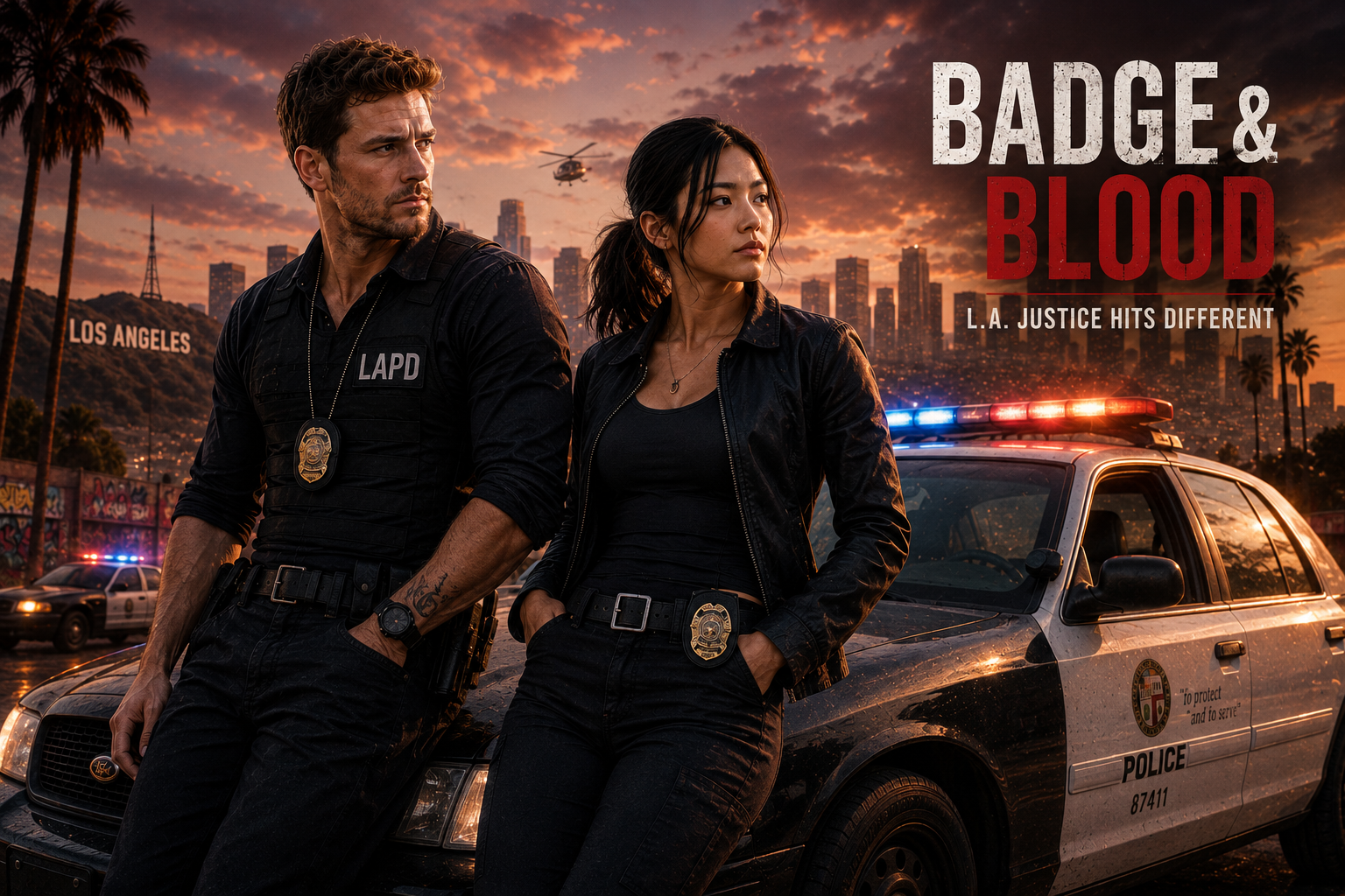 Cover art for Badge and Blood, a police scenario on AI Dungeon