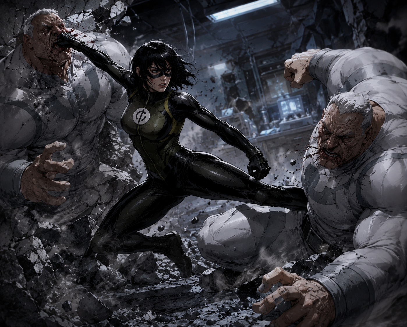 Cover art for Blackline - tomorrow's nearby, a superhero scenario on AI Dungeon