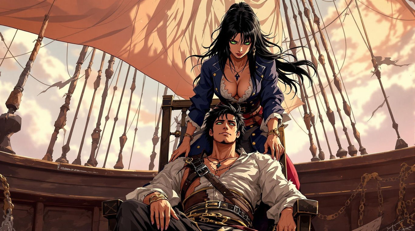 Cover art for The Captain's Captive, a pirate scenario on AI Dungeon