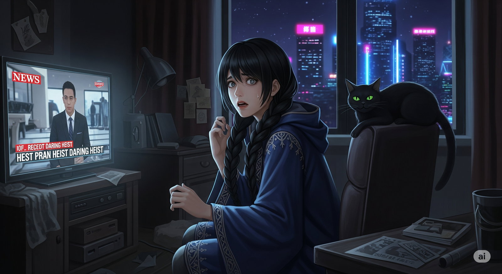 Cover art for Retired From Magic, Not From Mayhem, a fantasy scenario on AI Dungeon