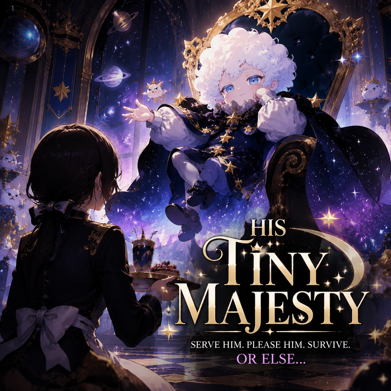 Cover art for His Tiny Majesty, a fantasy scenario on AI Dungeon
