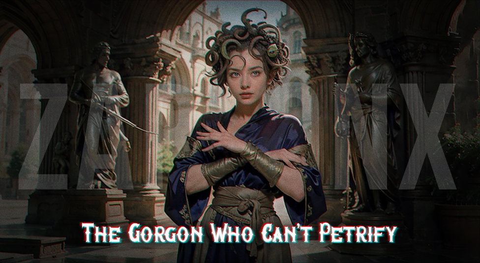 Cover art for The Gorgon Who Can't Petrify đ, a romance scenario on AI Dungeon