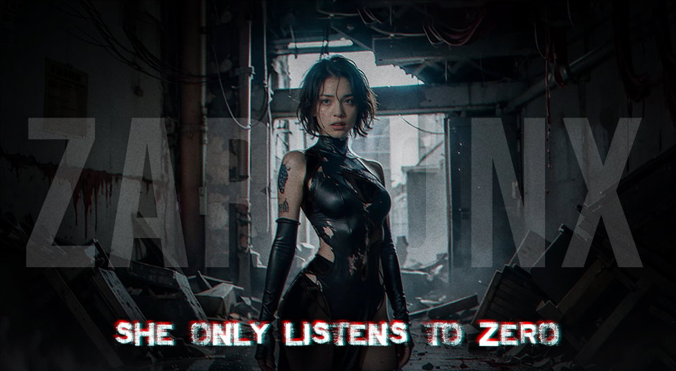 Cover art for She Only Listens to Zero ☣️, a romance scenario on AI Dungeon