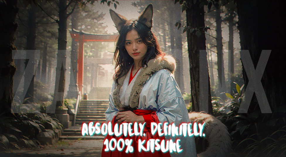 Cover art for Absolutely, Definitely, 100% Kitsune 🦊, a romance scenario on AI Dungeon