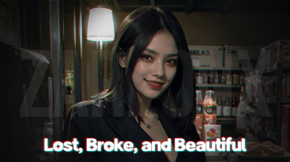 Cover art for Lost, Broke, and Beautiful 📸, a romance scenario on AI Dungeon