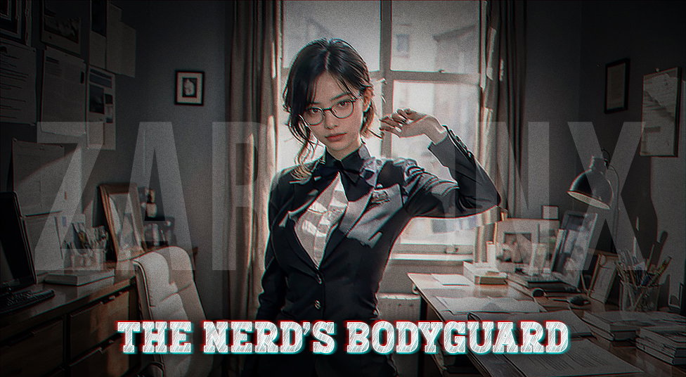 Cover art for The Nerd’s Bodyguard 🤓, a romance scenario on AI Dungeon