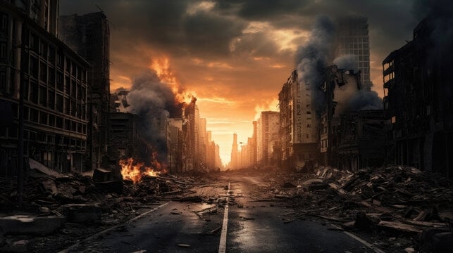 Cover art for Modern Day: Dark Ages, a twenty first century scenario on AI Dungeon