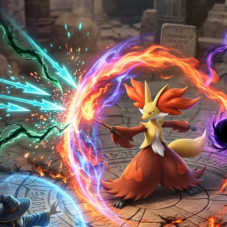 Cover art for That Fox, Delphox., a delphox scenario on AI Dungeon