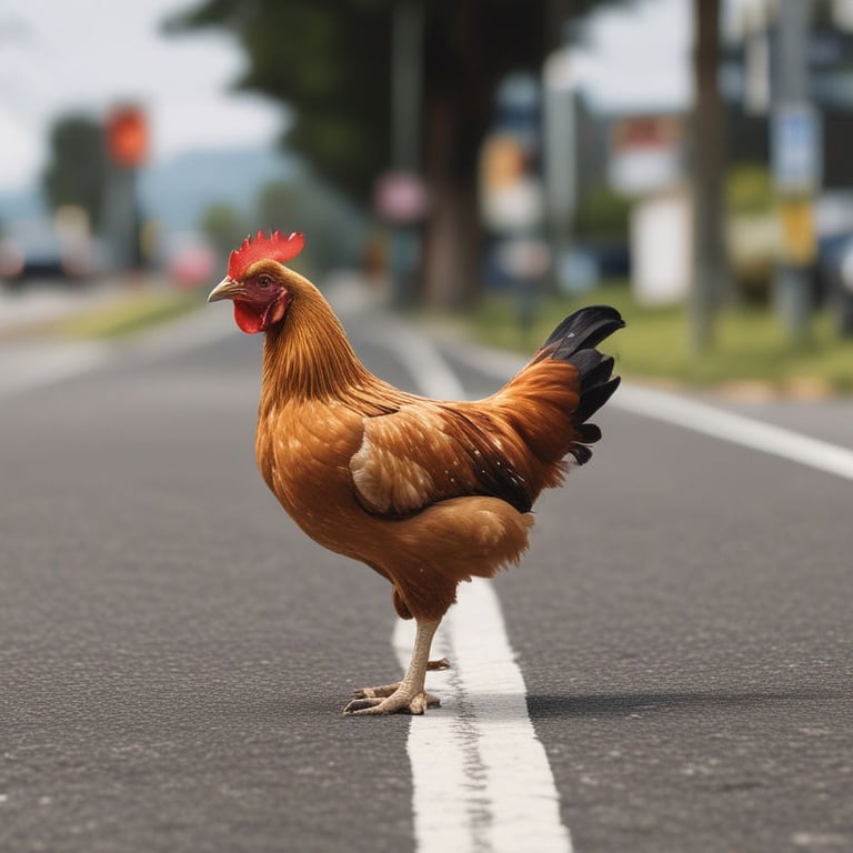 Cover art for Why did you crossed the road, a chicken scenario on AI Dungeon