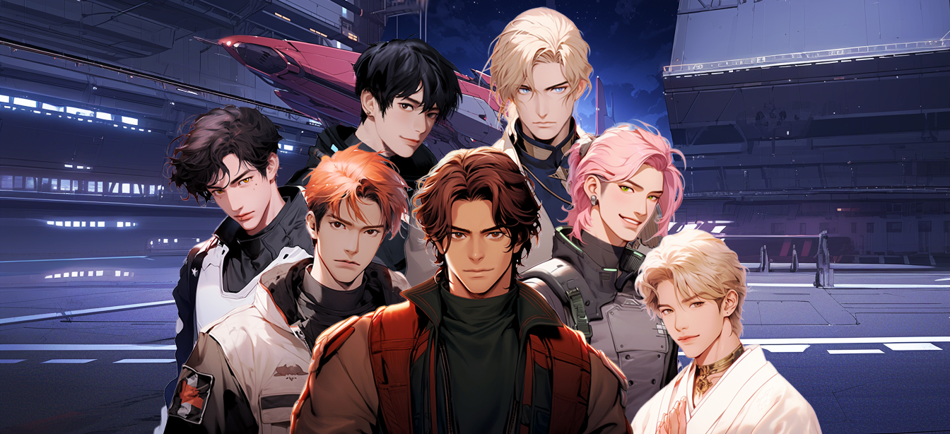 Cover art for Exofarers ⁽ʰᶦᵍʰ ᶜᵒⁿᵗᵉˣᵗ⁾, a space opera scenario on AI Dungeon