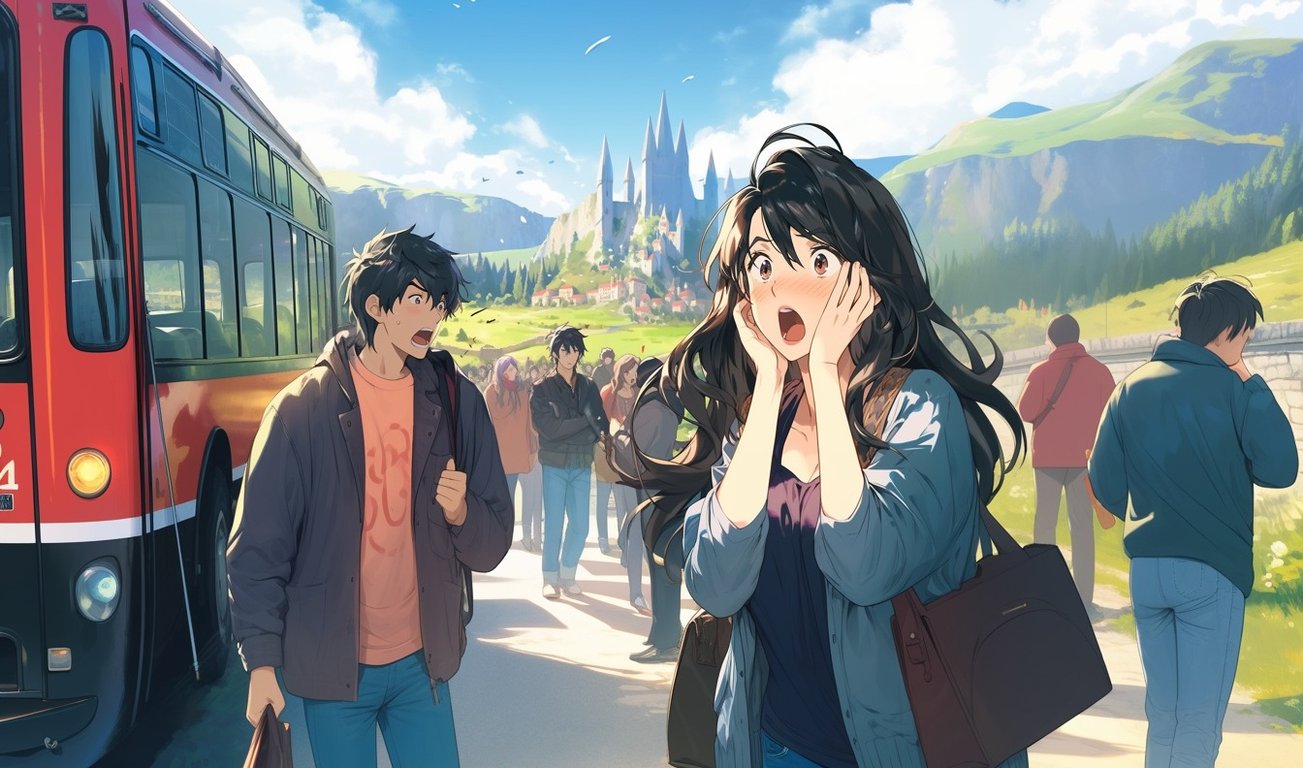Cover art for Grad Trip Isekai: From Campus to Kingdom, an isekai scenario on AI Dungeon