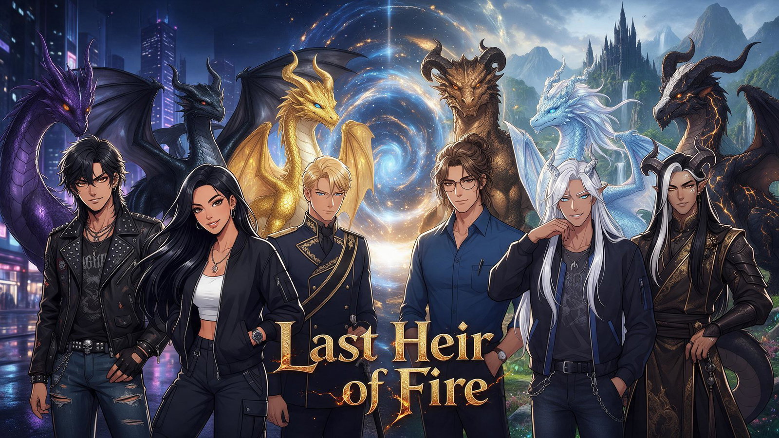 Cover art for Last Heir of Fire - Voyage Edition, an urban fantasy world on Voyage