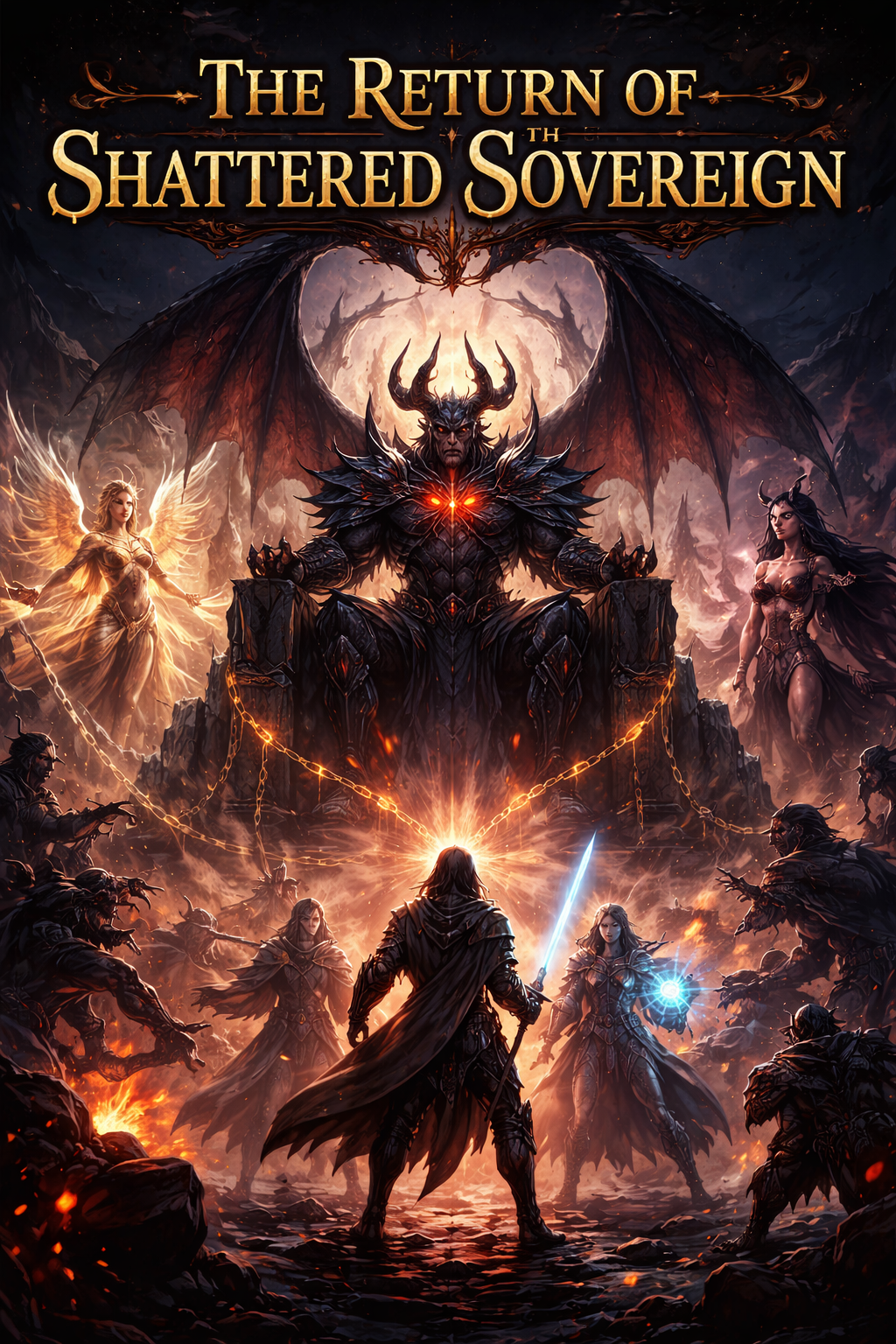 Cover art for The Return of the Shattered Sovereign, a fantasy scenario on AI Dungeon