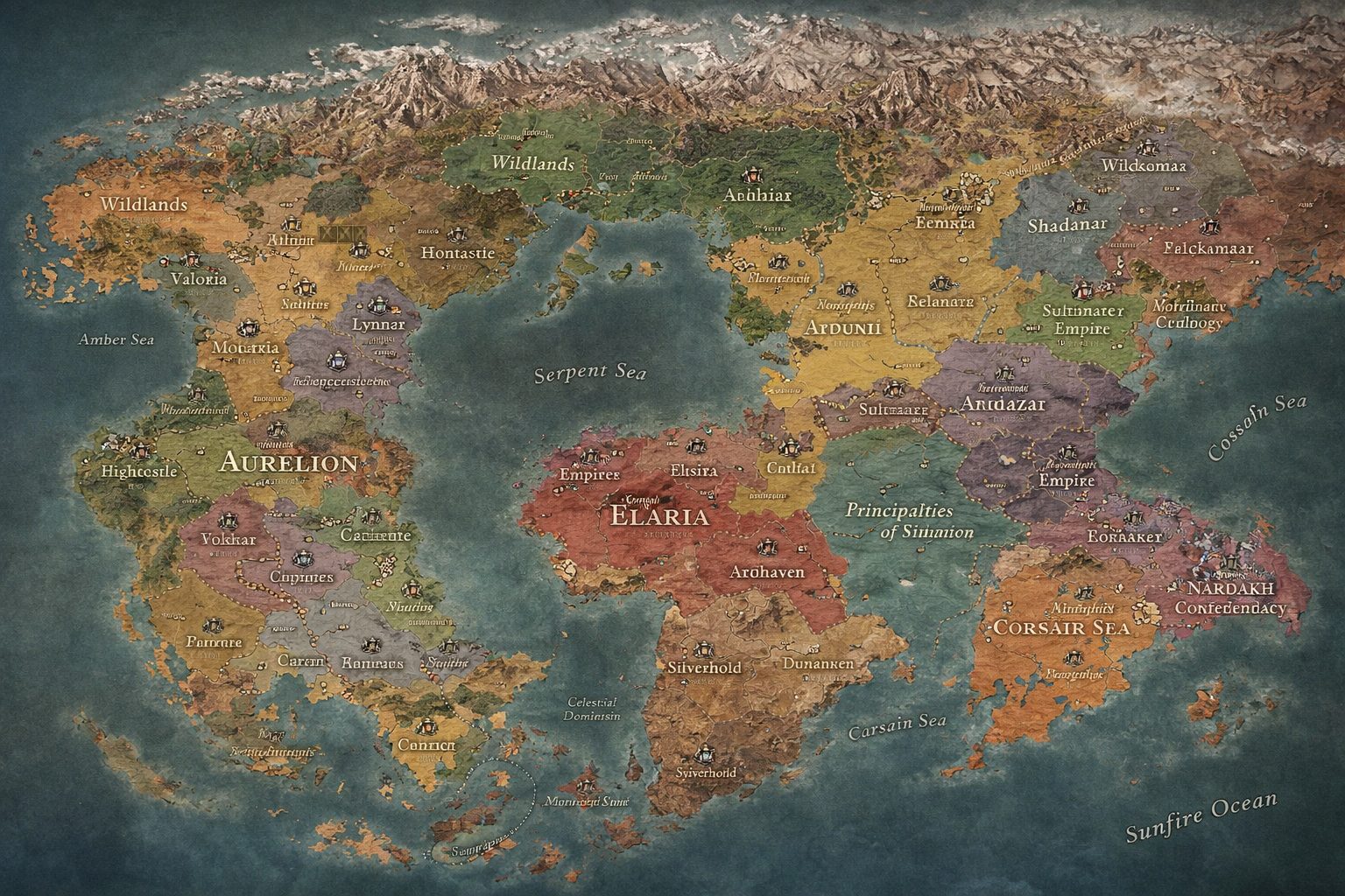 Cover art for Chronicles of the Iron Dynasty, a grand strategy scenario on AI Dungeon