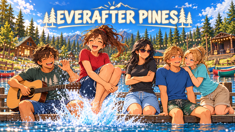 Cover art for Everafter Pines: Romance and Summer Fun, a summer camp world on Voyage