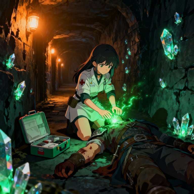 Cover art for Rescue & Recovery: Dungeons, a job scenario on AI Dungeon