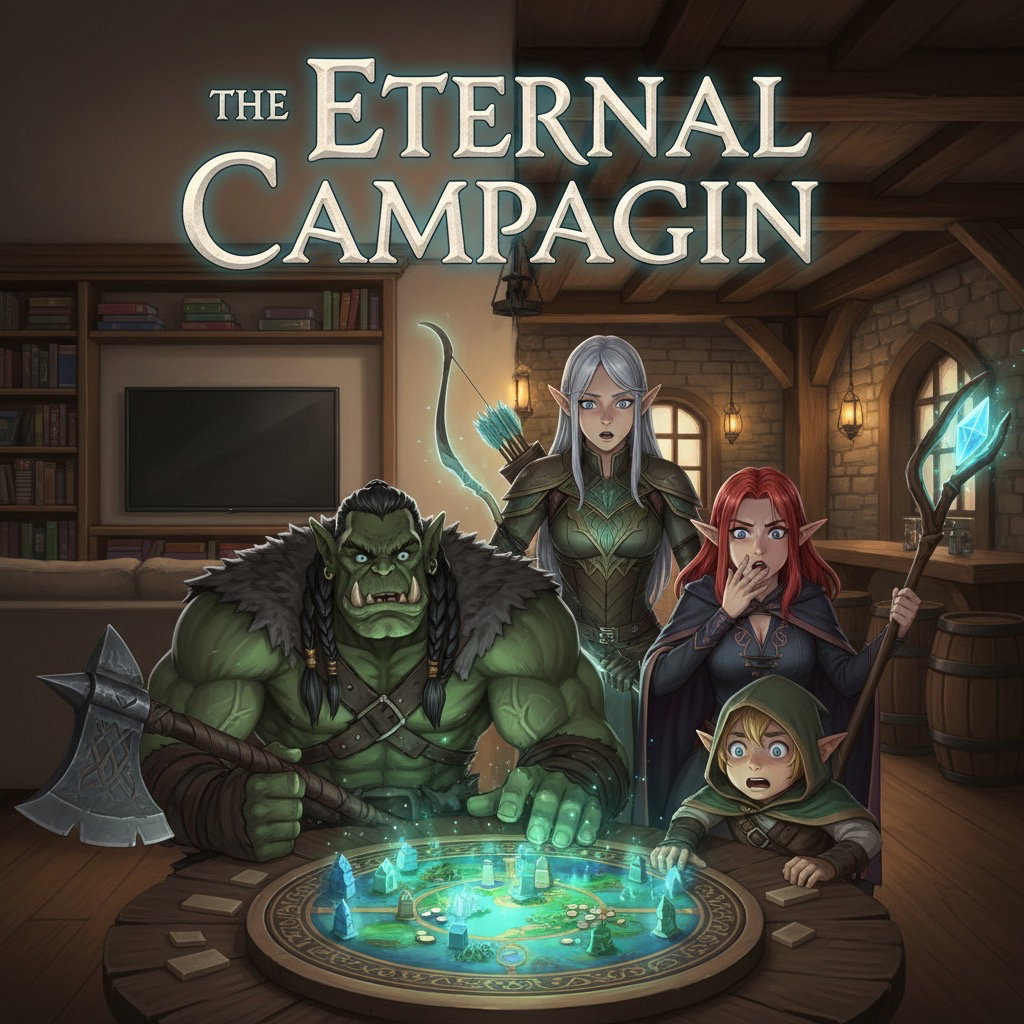 Cover art for The Eternal Campaign, a gift scenario on AI Dungeon