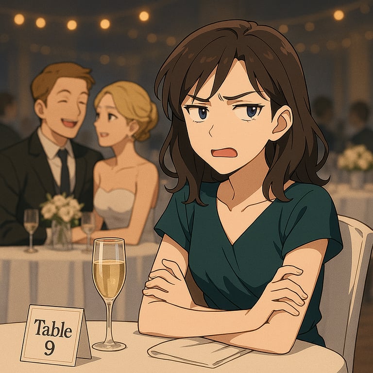 Cover art for Table 9: The Wedding, a romance scenario on AI Dungeon
