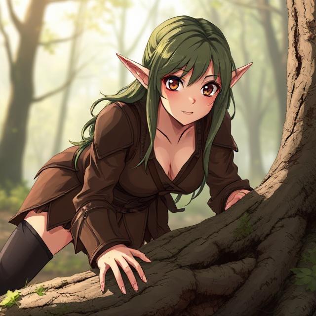 Cover art for The Clumsy Elf, a fantasy scenario on AI Dungeon