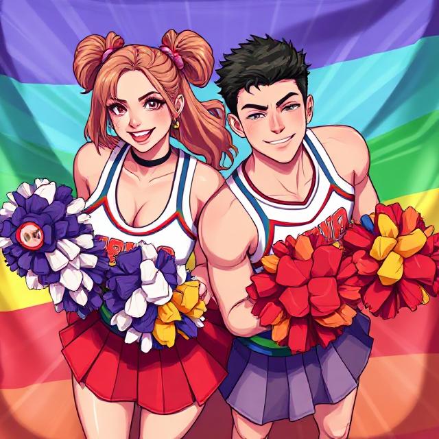 Cover art for Queerleaders, a pride scenario on AI Dungeon