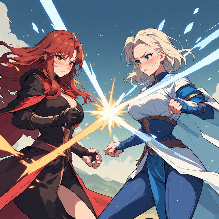 Cover art for Fire And Ice, a fantasy scenario on AI Dungeon