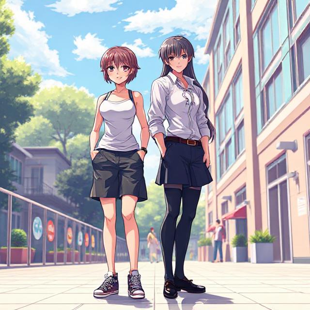 Cover art for Tomboy/Femboy Uni, an uni scenario on AI Dungeon