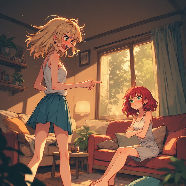 Cover art for Your Sisters Fight, a slice of life scenario on AI Dungeon
