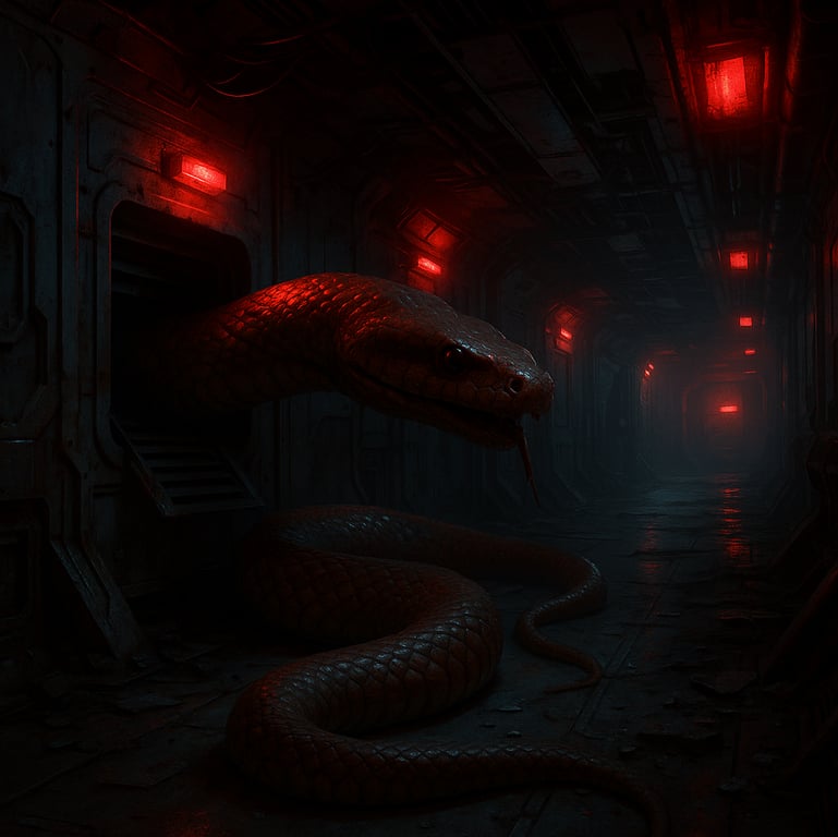 Cover art for Ophidiophobia , a horror scenario on AI Dungeon