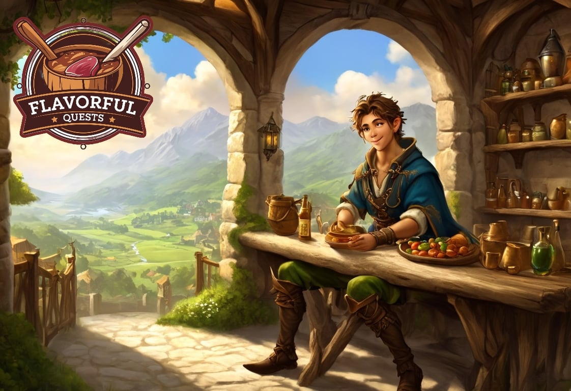 Cover art for Flavorful Quests , a fantasy scenario on AI Dungeon
