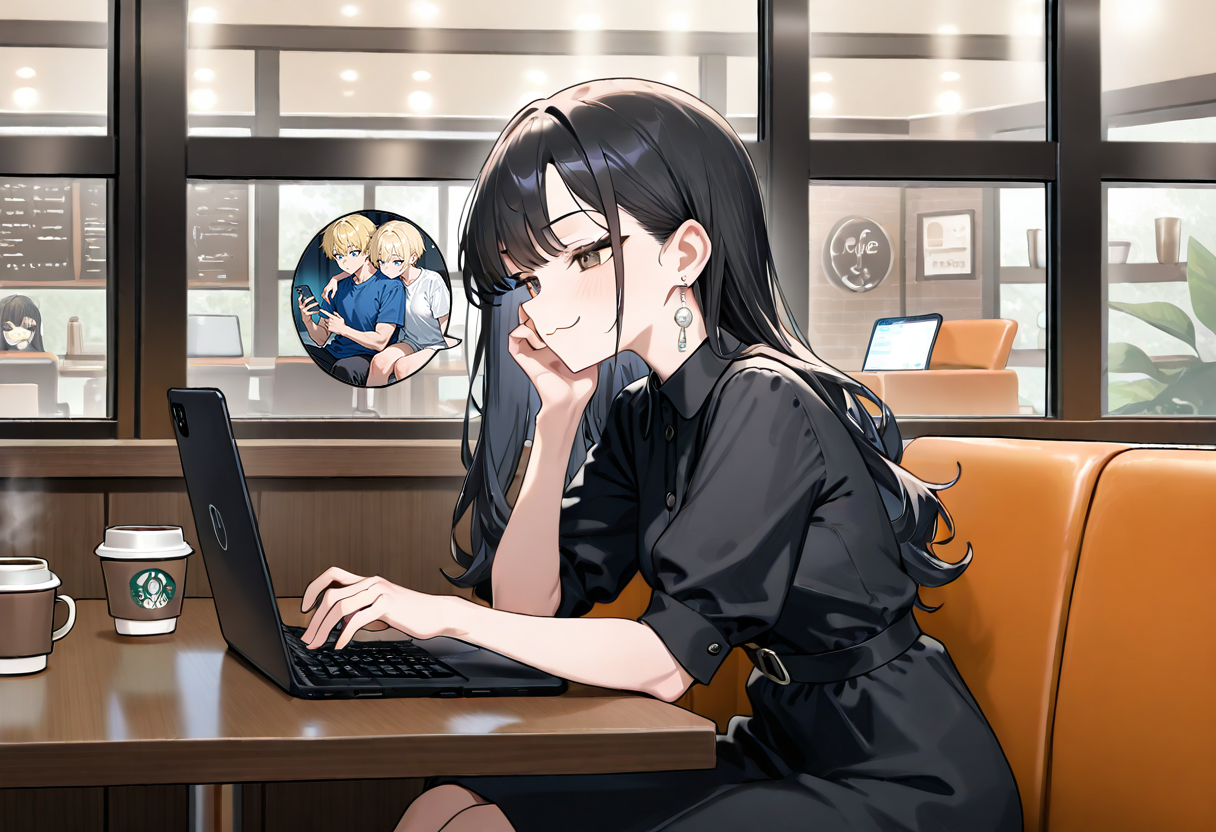 Cover art for We're Just Friends: Fanfiction Edition, a romance scenario on AI Dungeon