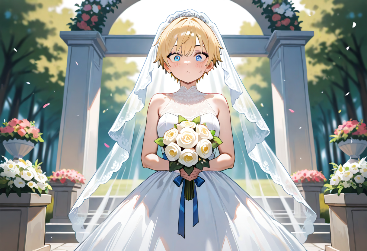 Cover art for We're Just Friends: Wedding Edition, a romance scenario on AI Dungeon