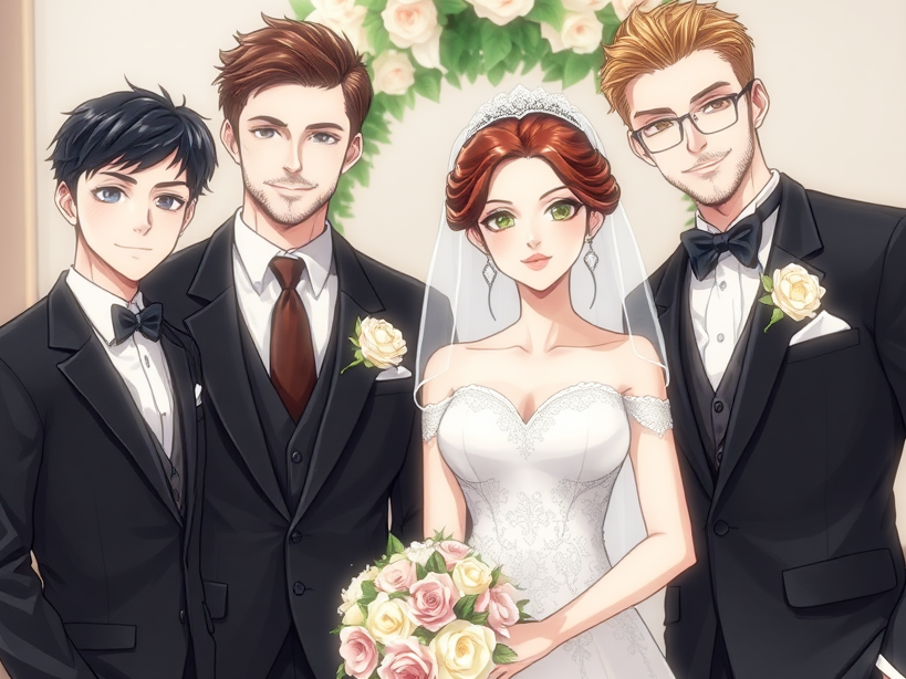 Cover art for The Tripartite Marriage Act (4 in 1 scenario), a wedding scenario on AI Dungeon