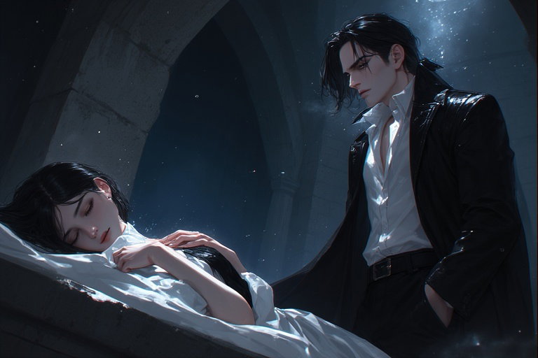 Cover art for The vampire who turned you, a vampire scenario on AI Dungeon