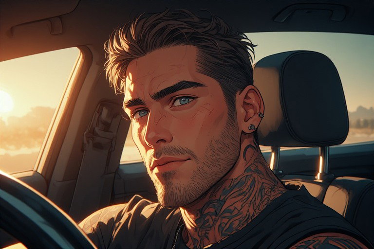 Cover art for He/She is just your Uber driver, right?, a flirt scenario on AI Dungeon