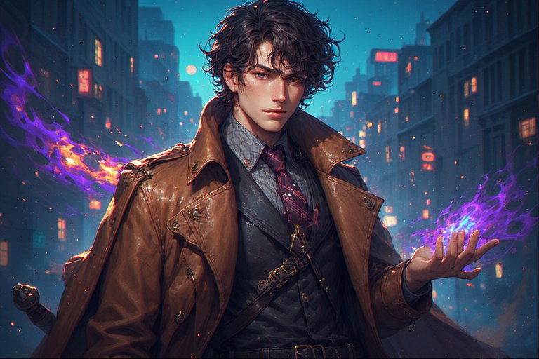 Cover art for The Last Dark Knight – A Heroic Noir Story, a story scenario on AI Dungeon