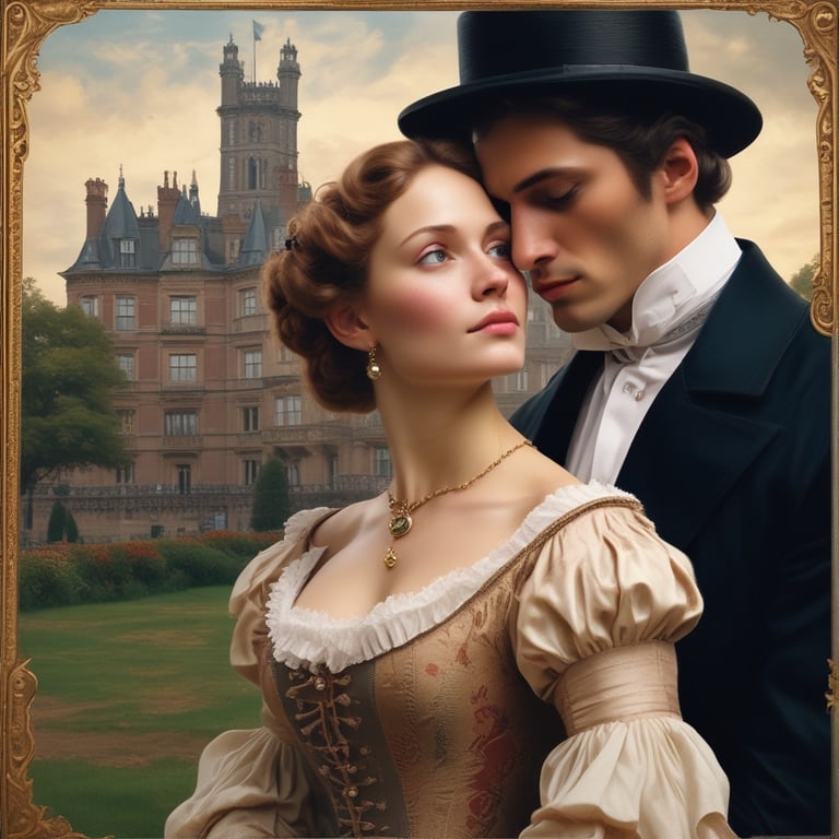 Cover art for The Lady and the man in the mask, a victorian scenario on AI Dungeon