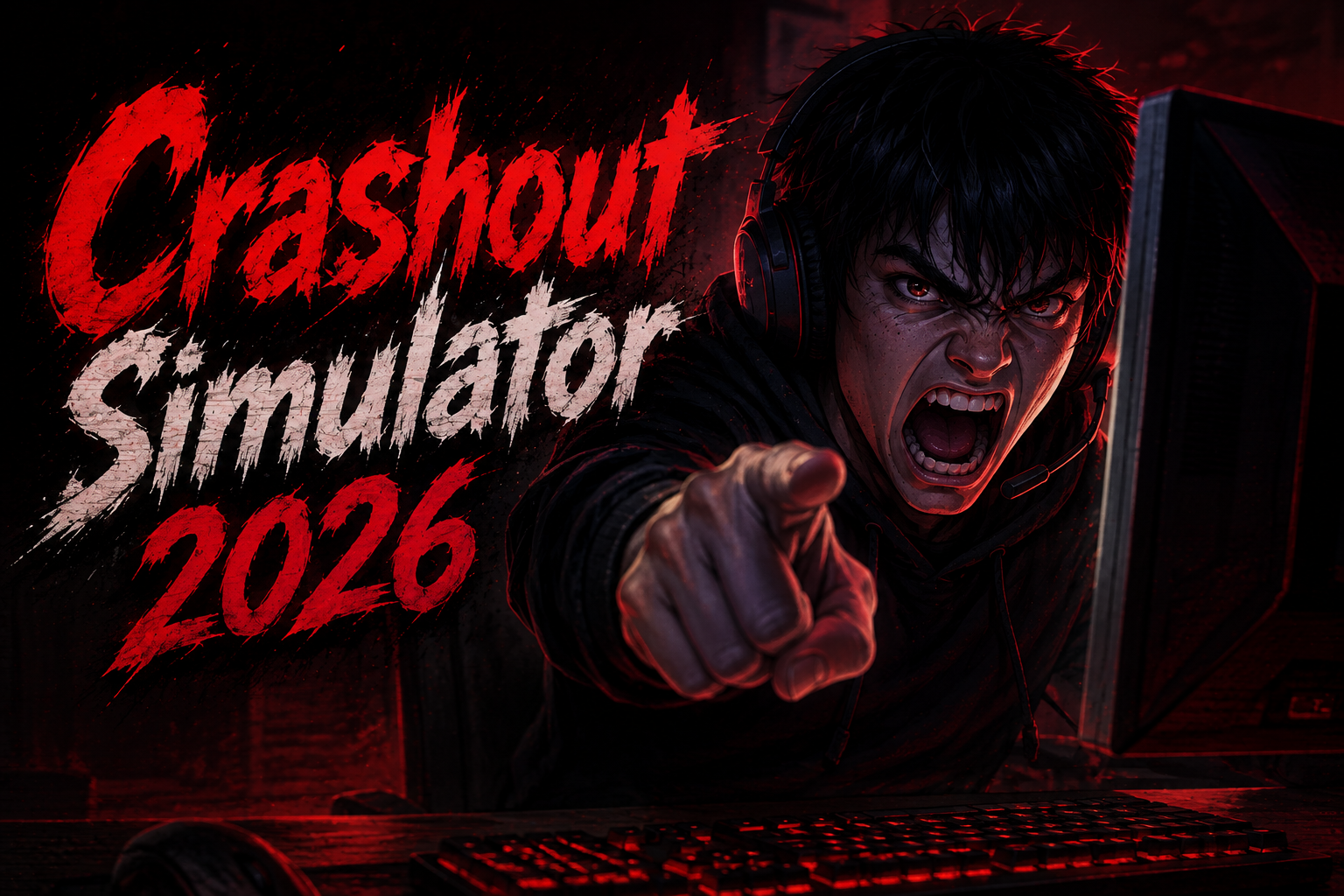 Cover art for Crashout Simulator 2026, a troll scenario on AI Dungeon