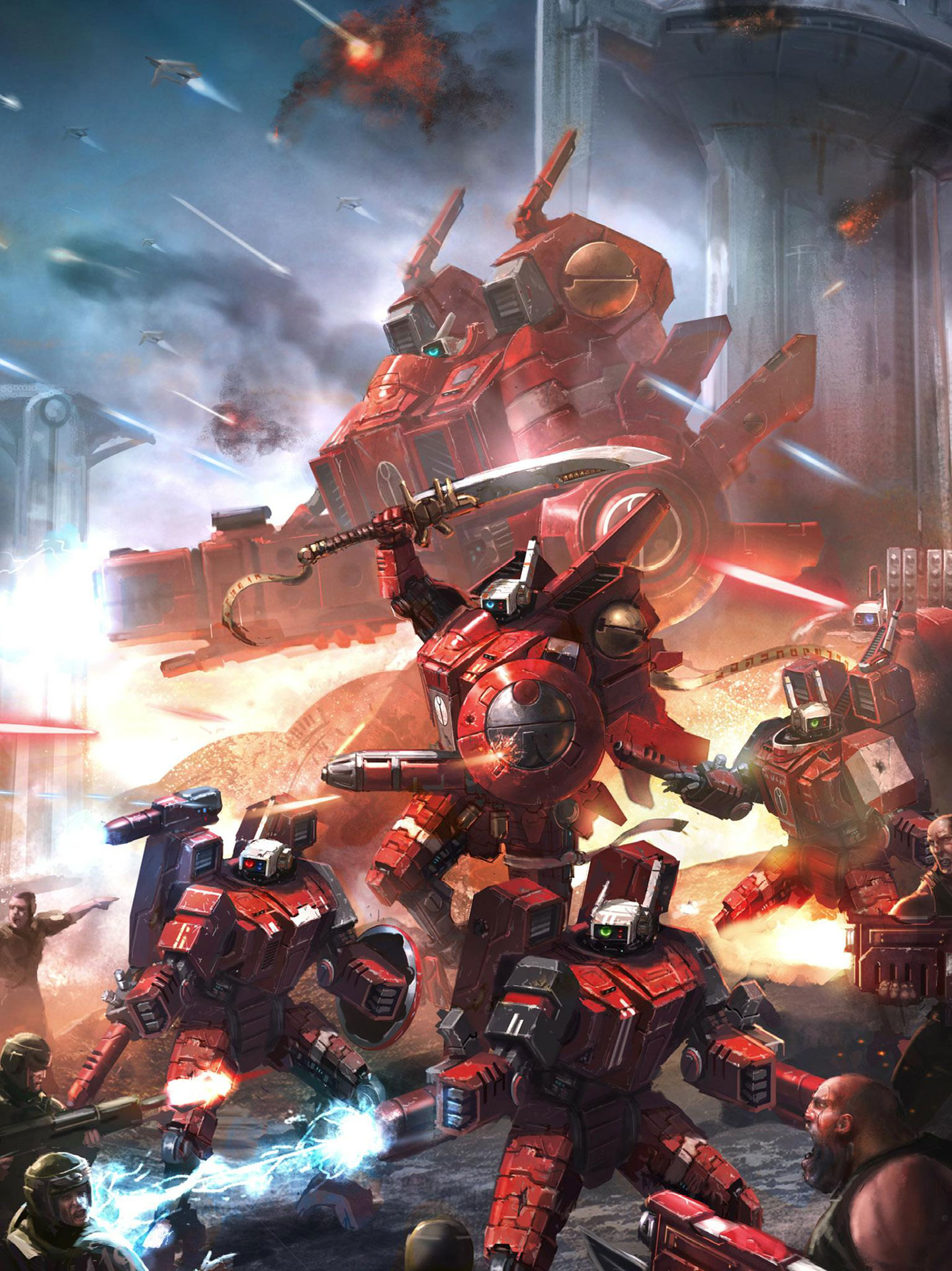 Cover art for Warhammer 40k: Farsight Enclave đźŽ, a gore scenario on AI Dungeon