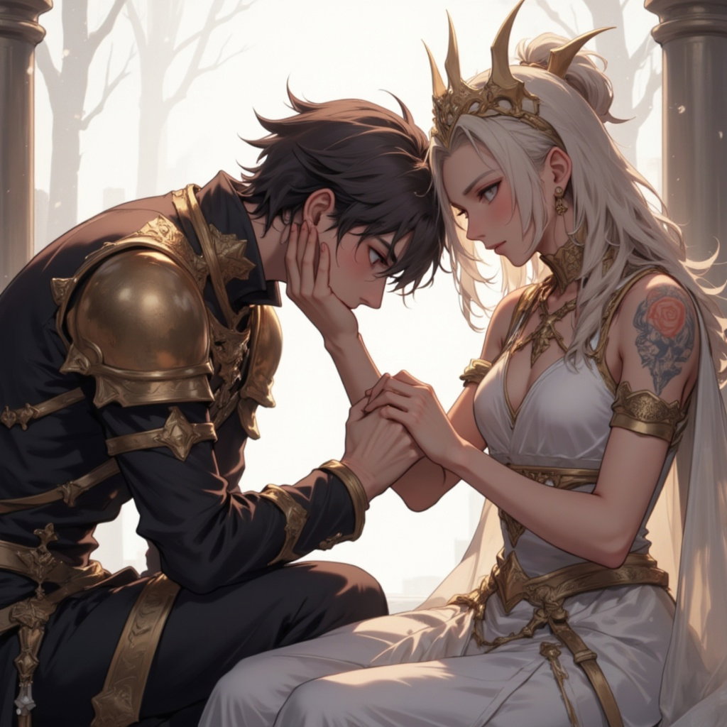 Cover art for The Queen's Concubine, a concubine scenario on AI Dungeon