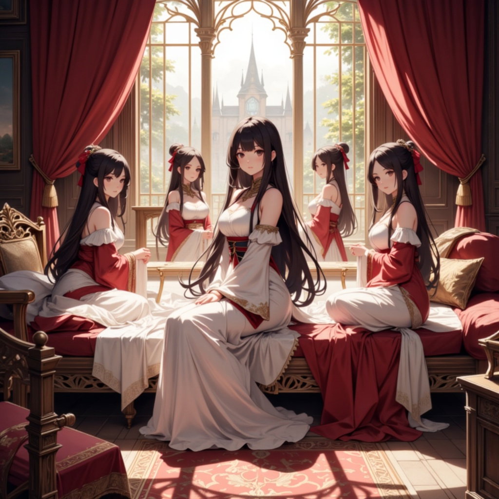Cover art for Surviving The Harem, a harem scenario on AI Dungeon