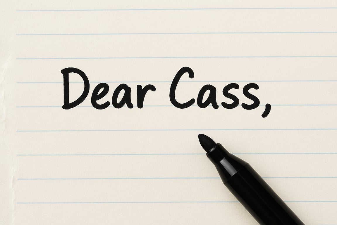 Cover art for "Dear Cass,", a slice of life scenario on AI Dungeon