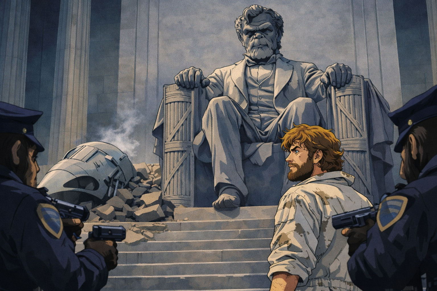 Cover art for Survive The Planet of the Apes, a sci fi scenario on AI Dungeon