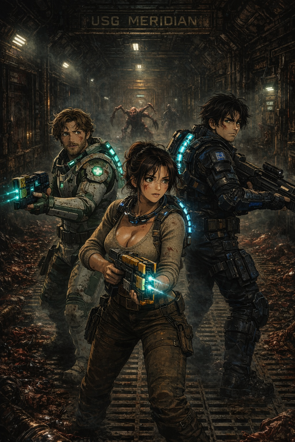 Cover art for Dead Space: Meridian Quarantine, a sci fi scenario on AI Dungeon
