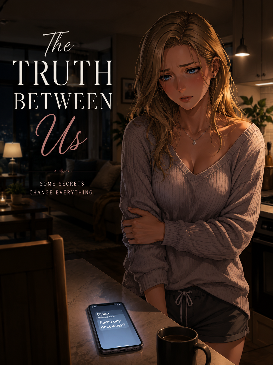Cover art for The Truth Between Us, a romance scenario on AI Dungeon