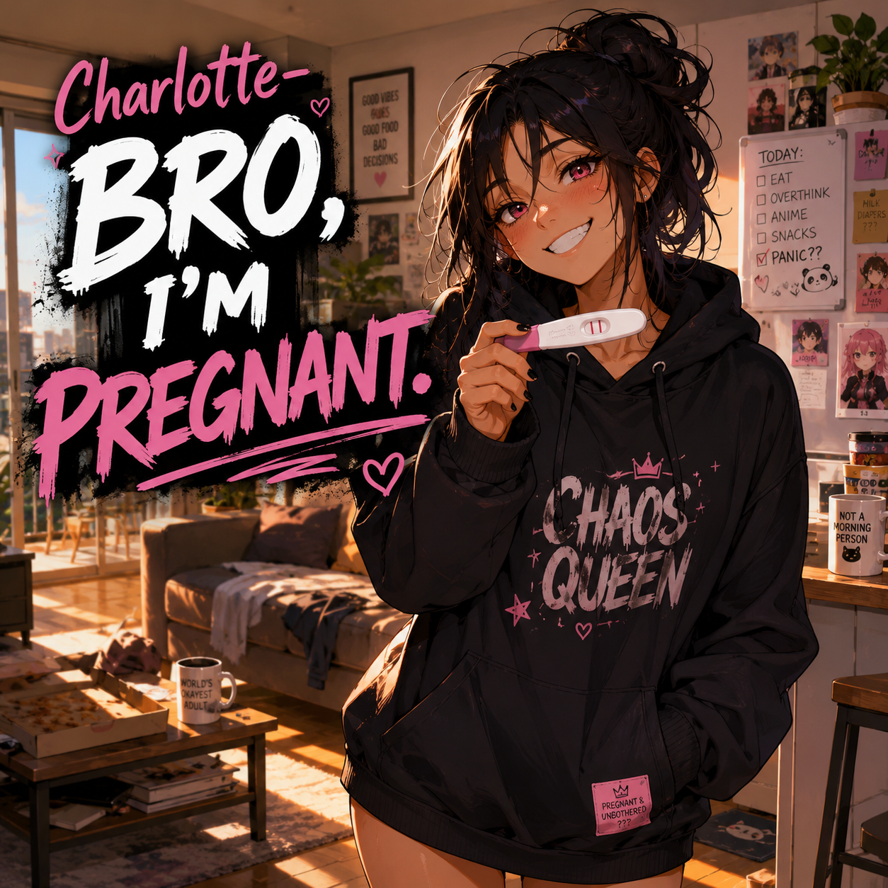 Cover art for Charlotte- Bro, I’m Pregnant, a friends to lovers scenario on AI Dungeon