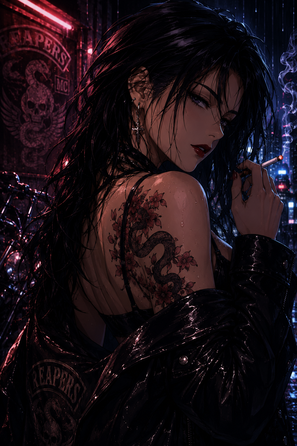 Cover art for The Reaper Queen, a dark romance scenario on AI Dungeon