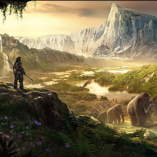 Cover art for Dawn of Man, a survival scenario on AI Dungeon